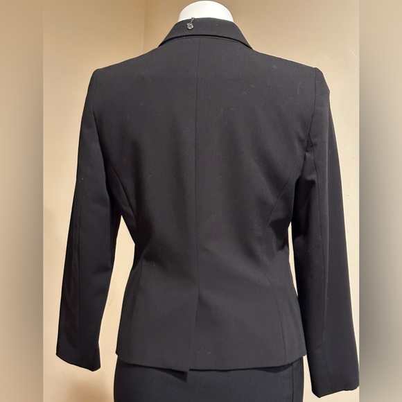 Calvin Klein Black 2 Button Jacket With Pockets Metal Buttons SZ 8 Good … - Picture 6 of 14